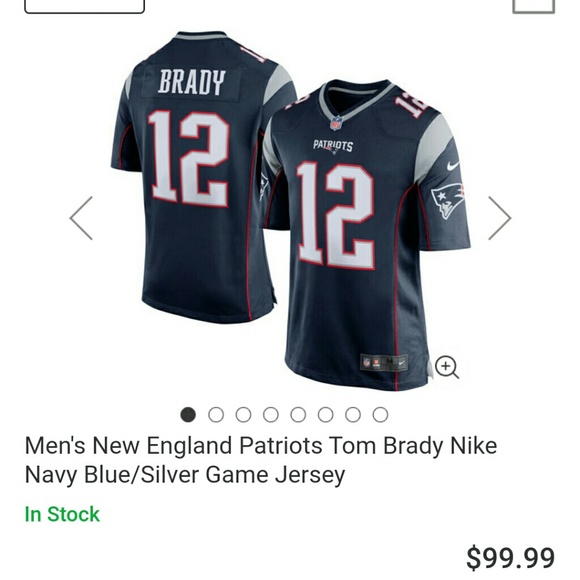 Authentic Men's Tom Brady Patriots Nike Jersey