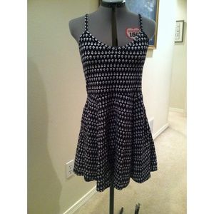 Black and White printed skater dress!