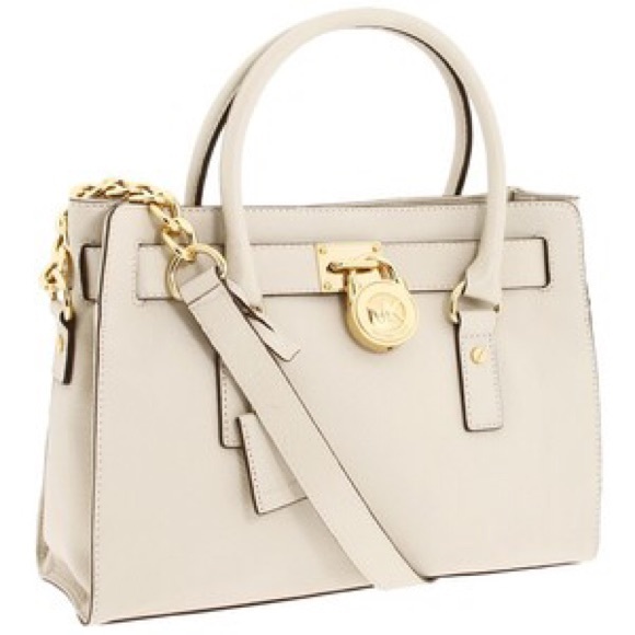 MICHAEL Michael Kors White Hamilton Satchel