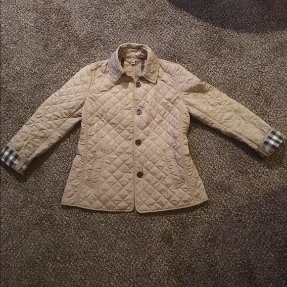 FLASH SALE! Burberry Brit beige quilted jacket
