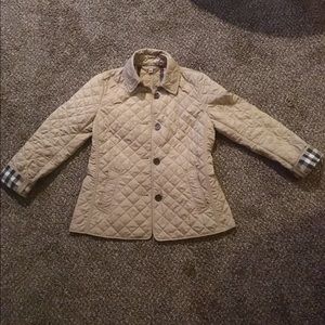FLASH SALE! Burberry Brit beige quilted jacket