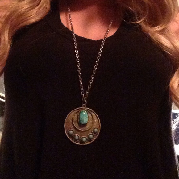 VINTAGE boho 1960s scarab necklace