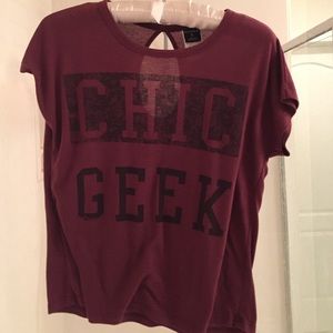 Chic Geek Maroon Shirt