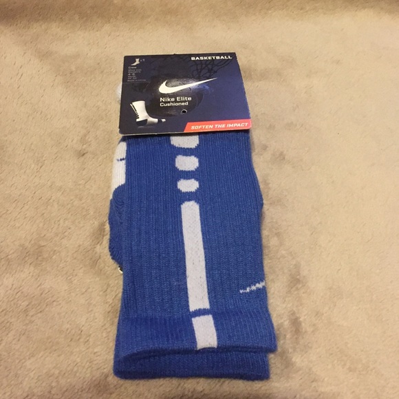 Nike Accessories - Nike Elite Cushioned Socks Blue/White.
