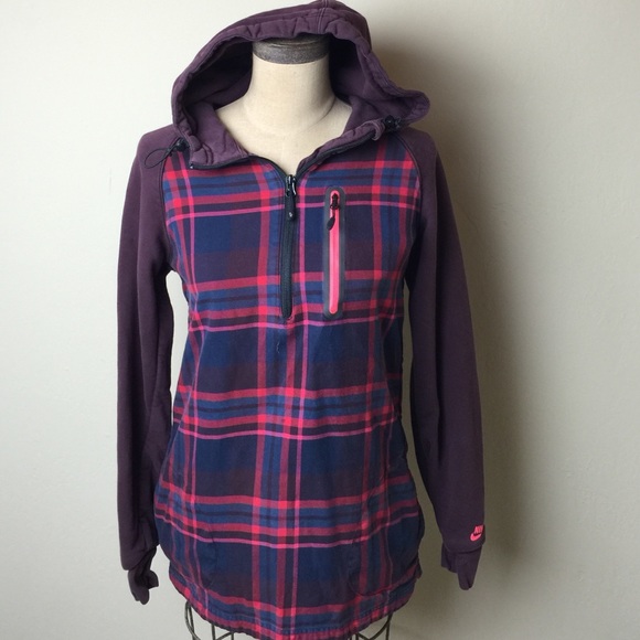 nike flannel hoodie