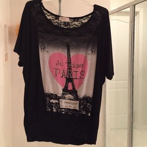 "Je' aime Paris" Blouse