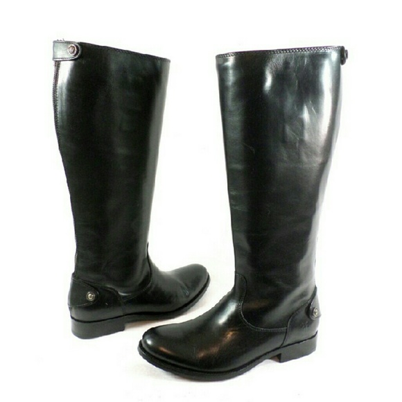Frye Melissa WIDE CALF Black Leather Boots