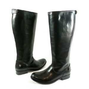 Frye Melissa WIDE CALF Black Leather Boots