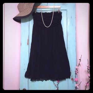 GET 40%OFF❗️Strapless black dress w/silver accents