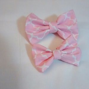Pink matching Mother Daughter Bow Barrettes