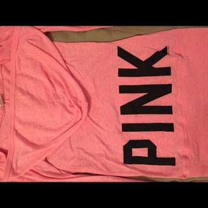 VS PINK Light Pink Hooded Long Sleeve