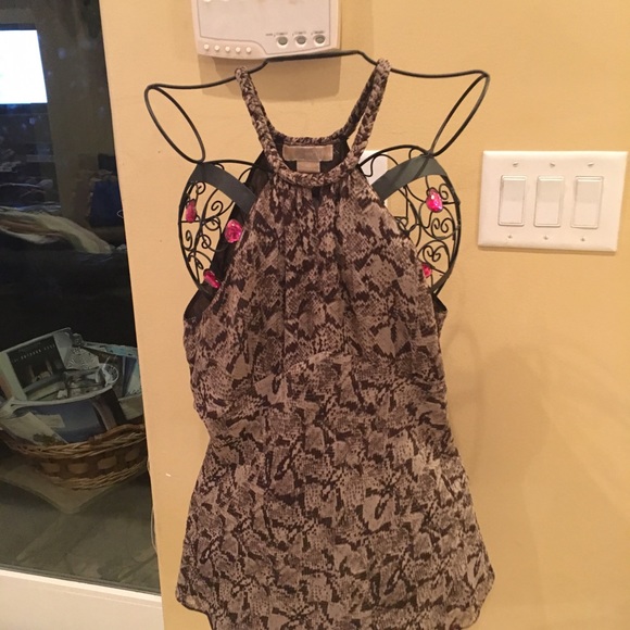 (Michael Kors)Halter top Animal Print.