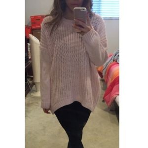 ‼️SOLD‼️ Large fluffy pink oversized knit sweater