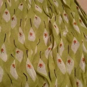 Green leaf/ladybug scarf