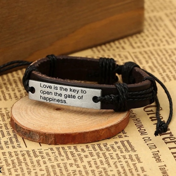 Inspirational Leather Bracelet