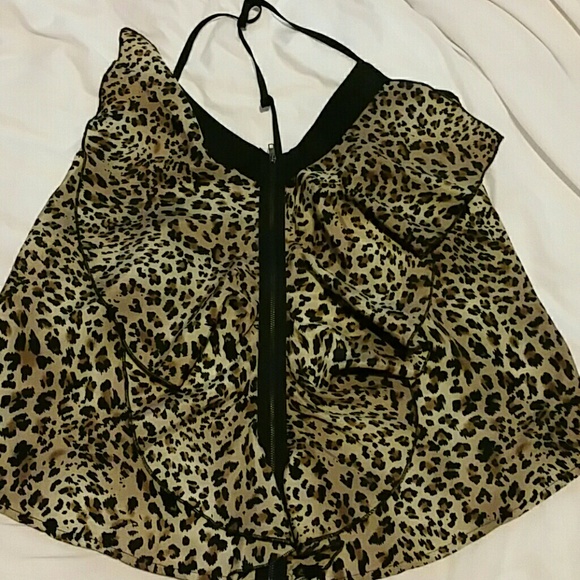 Cheetah print blouse