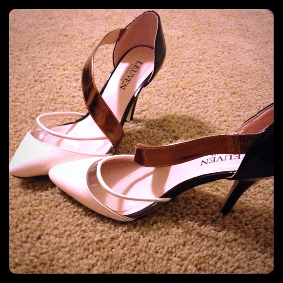 Cream, Gold, Black heels
