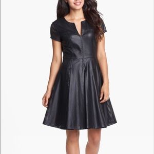 BCBG Faux Leather Dress