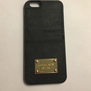 Michael Kors iPhone 6 black leather case