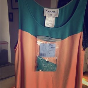 Chanel color block tunic / top