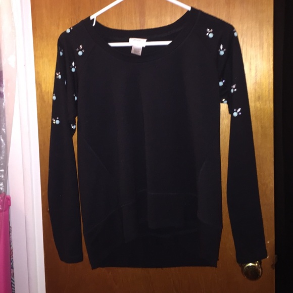 Black sweater with jewels