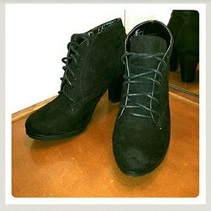 Metaphor Black Suede Booties