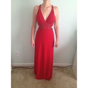Dave & Johnny by Laura Ryner Crossback prom dress