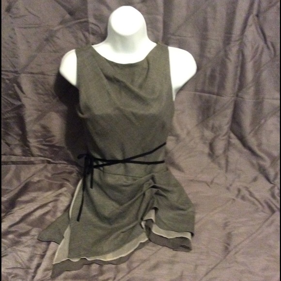$190 POLECI Draped Front Asymmetrical Top - sz 2