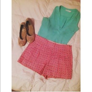 J. Crew Floral Foulard Short in Neon Flame