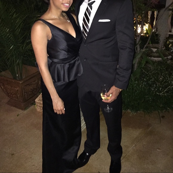 Gr8 4 PROM/wedding. Black peplum gown $70 OBO - Picture 3 of 3