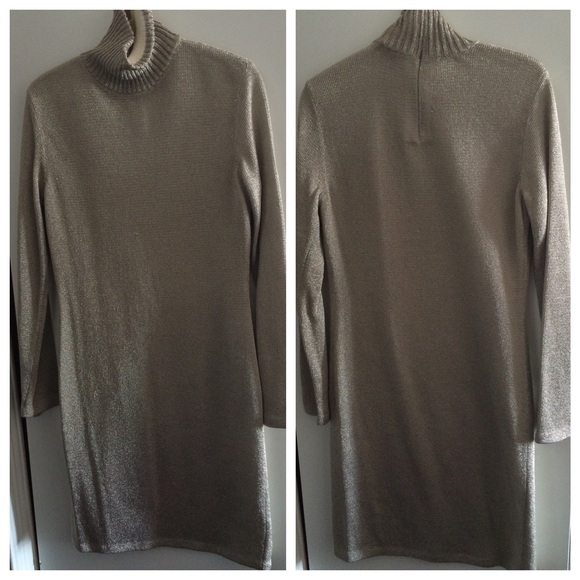 ⬇️$75 🎉HOST PICK🎉 RALPH LAUREN gold knit dress - Picture 3 of 5
