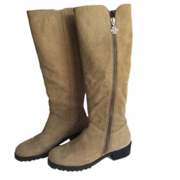 DVF Nubuck Taupe Boots