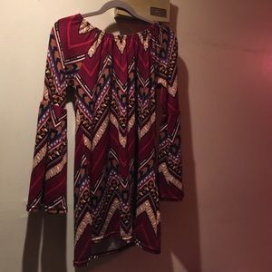Stylish tunic warm winter colors