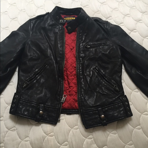 Ralph Lauren leather moto jacket