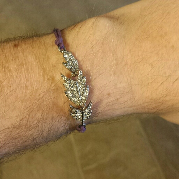 Feather Or Leaf diamond bracelet