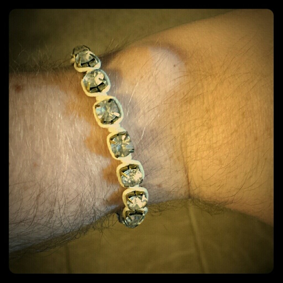 White string diamond cocktail bracelet.