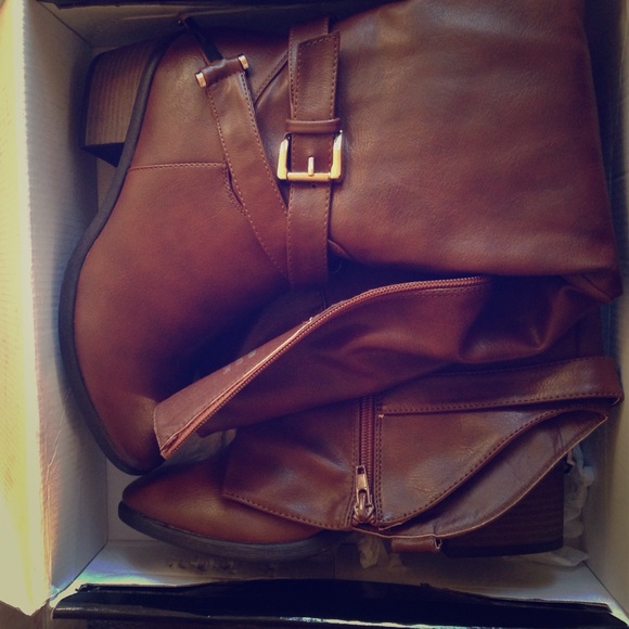 Brown knee boots