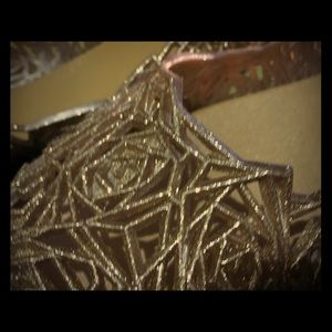 Gold ballerina shoes