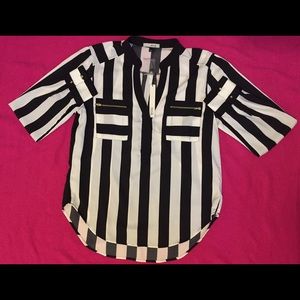 Black & White Stripe Blouse