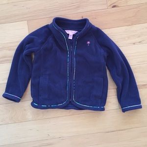 Lilly Pulitzer child navy fleece jacket 2T-3T