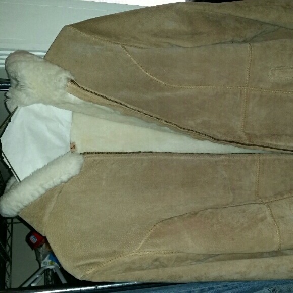 Ladies Wilson's leather suede coat, fur lined - Picture 2 of 4