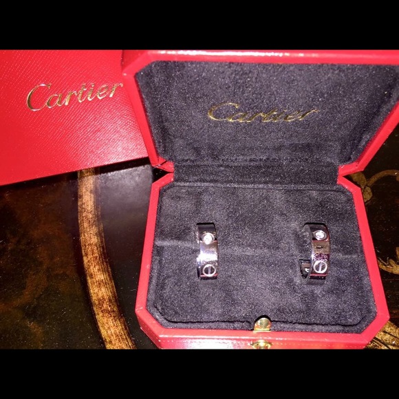 CARTIER LOVE EARRINGS WHT GOLD & DIA BRAND NEW!!