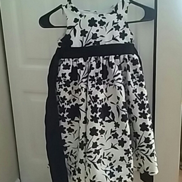 Dress-black and cream floral
