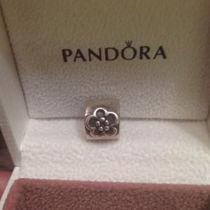 Pandora sterling silver flower charm