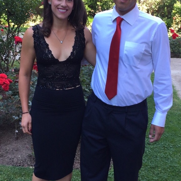 Bebe beaded crop top XS (but fits like an S)