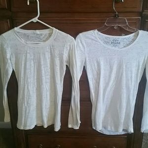 2 long sleeve burnouts