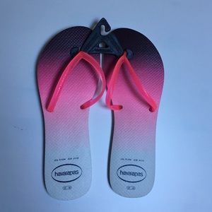 Brand new Havaianas pink ombré flip flops 9/10 Brand new Havaianas pink ombré flip flops 9/10