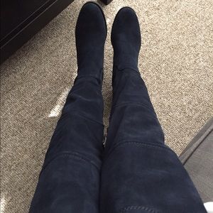 Vince Camuto Over The Knee Navy Boots