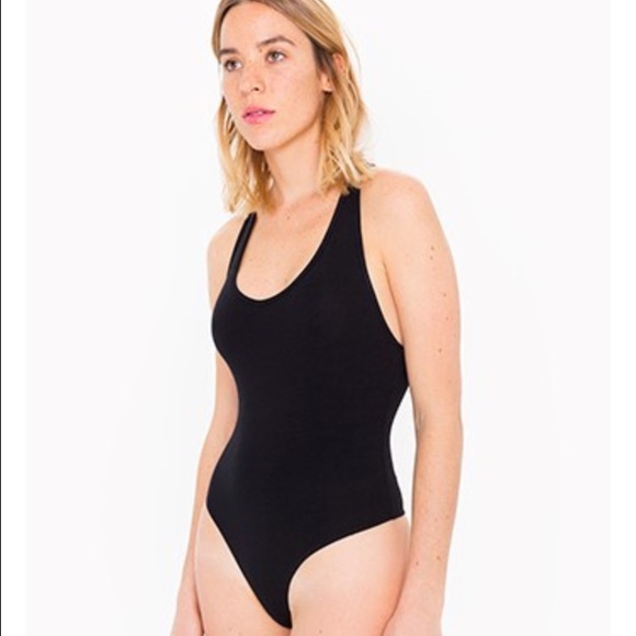 TWO cotton spandex jersey tank thong.
