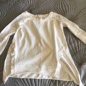 Free people white knit top